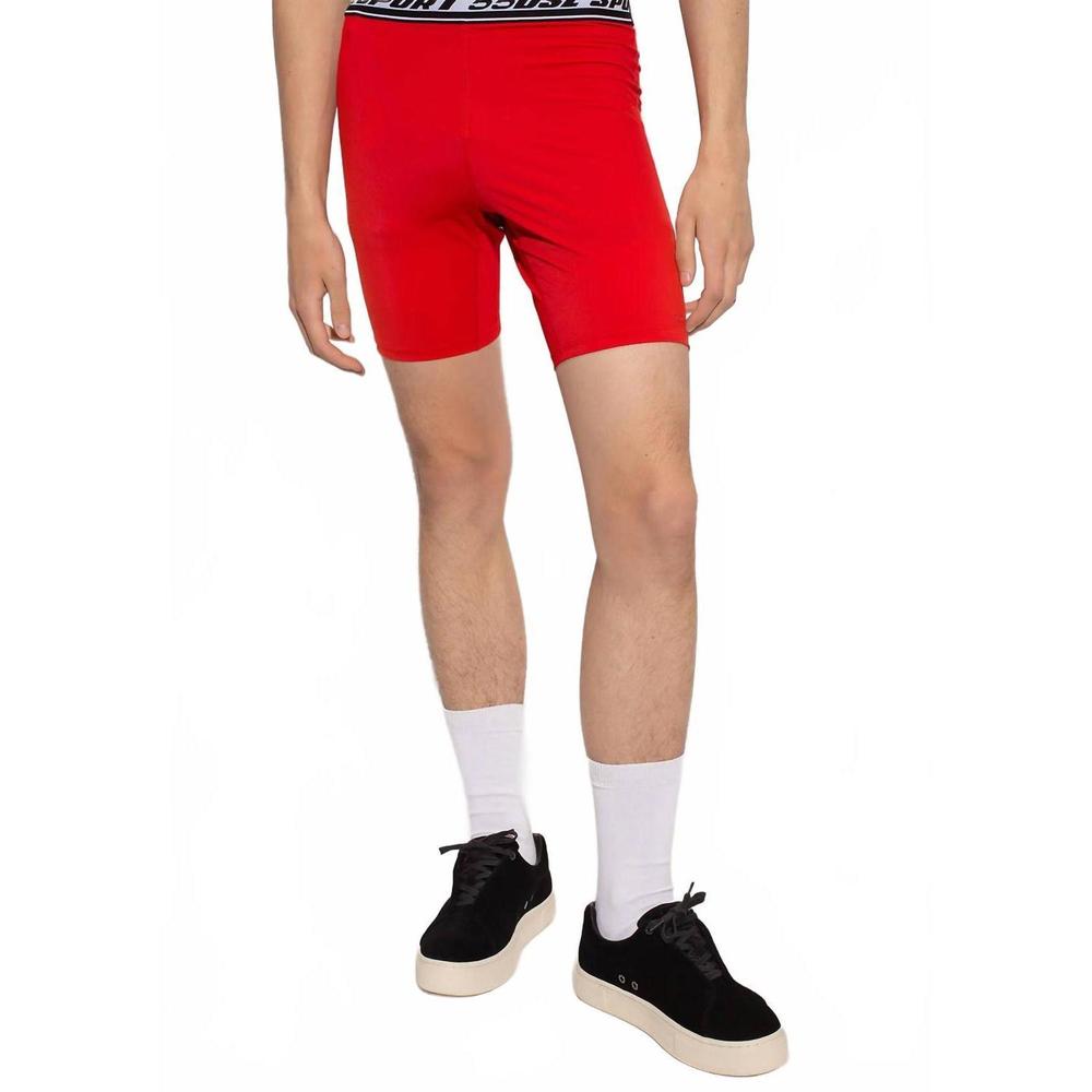 NEW DIESEL sport sprant bike shorts in red